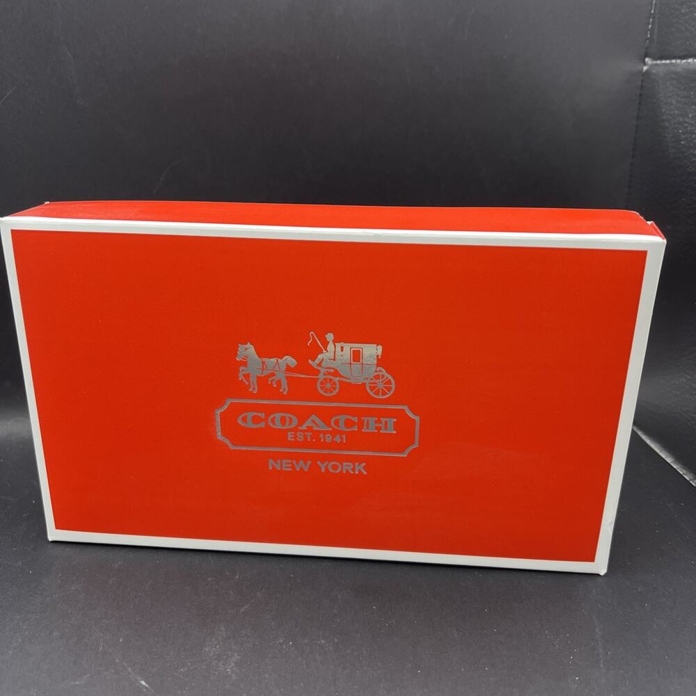 COACH Box. Empty. 9”x 5.25”x 1.5”. Red & White 2014